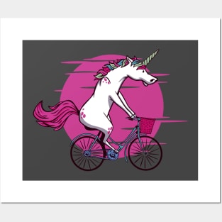 Unicorn Bicycle Posters and Art